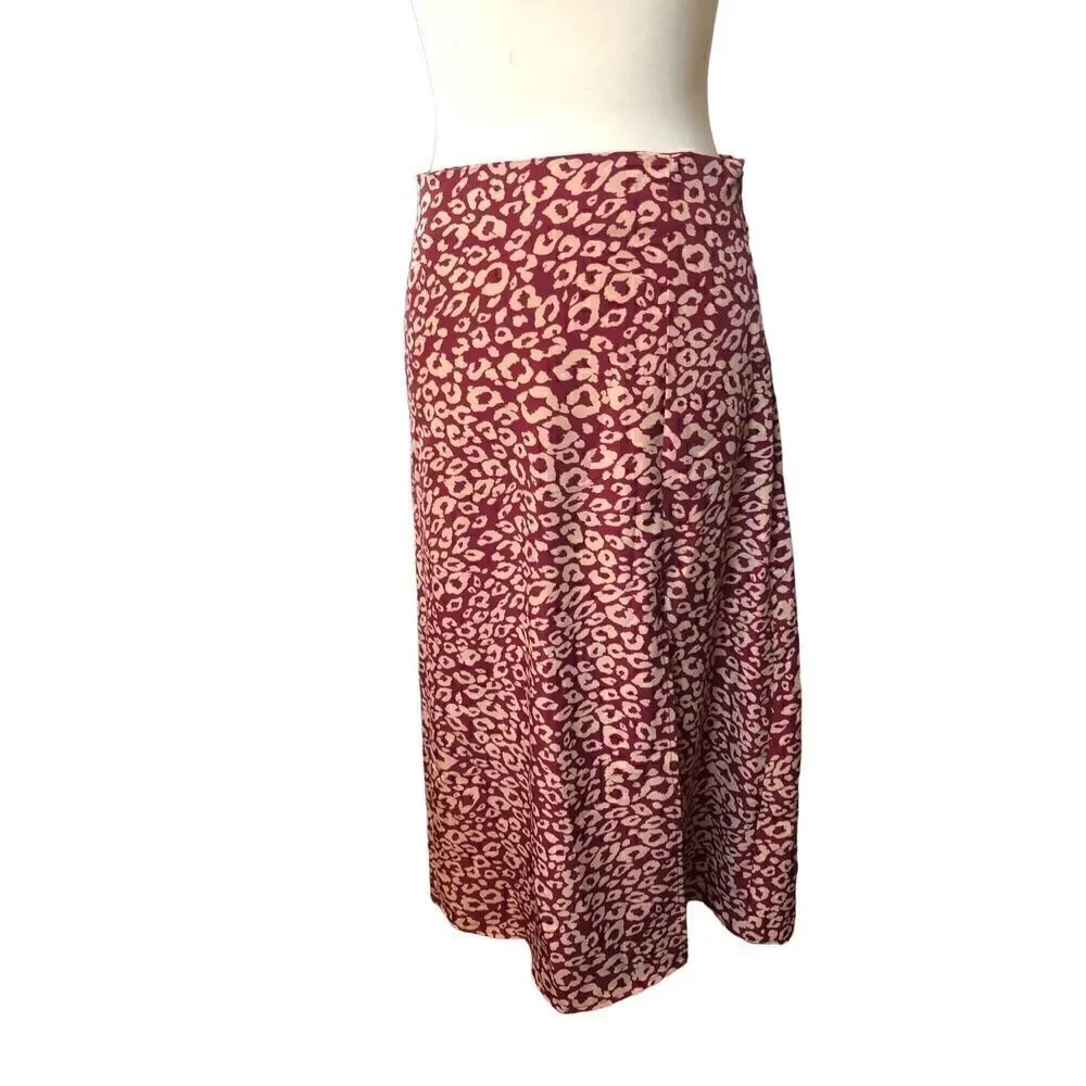 SHEIN Vacay animal print cheetah  Print Split Thigh Skirt